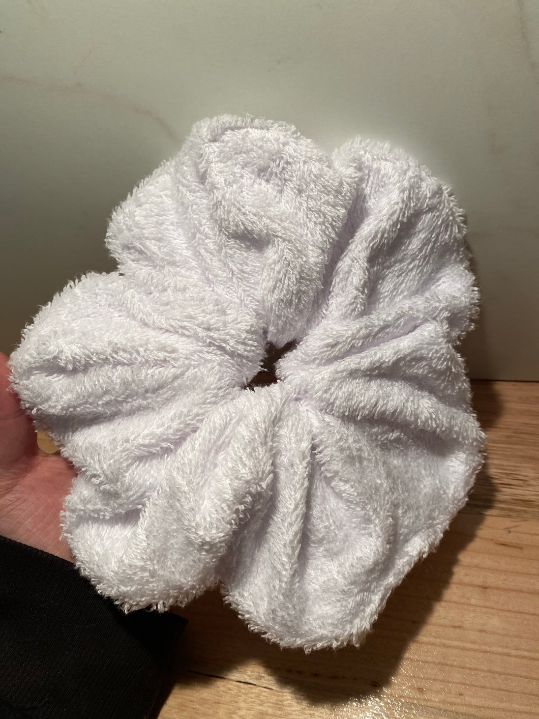 XXL White Towel Scrunchies