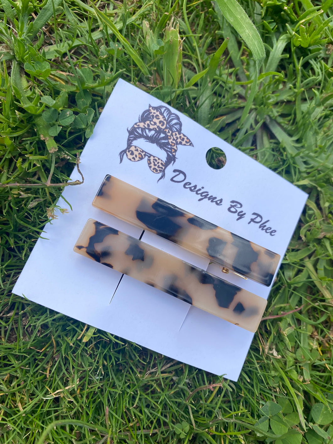 Leopard hair clips