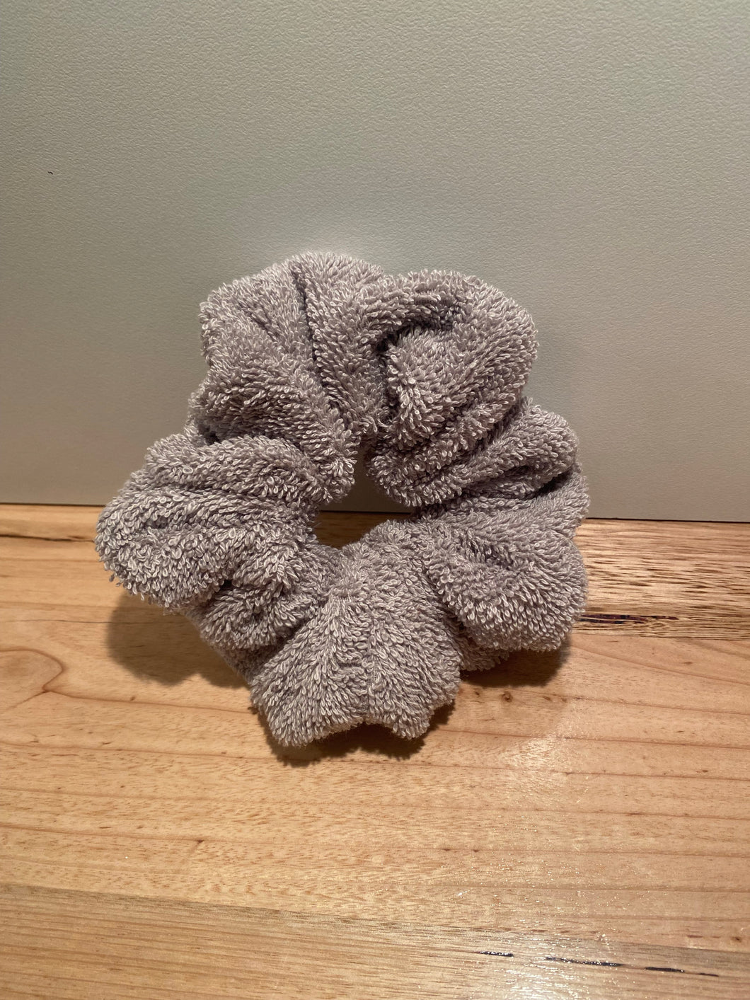 Grey Towel Scrunchies
